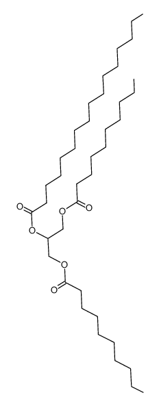 1,3-bis-decanoyloxy-2-palmitoyloxy-propane Structure