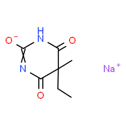 sodium 5-ethyl-5-methylbarbiturate结构式
