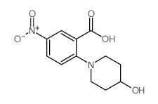 5-Nitro-2-(piperidin-4-ol-1-yl)benzoic acid结构式