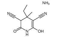 ammonium 3,5-dicyano-4-ethyl-4-methyl-6-oxo-1,4,5,6-tetrahydro-pyridin-2-olate Structure