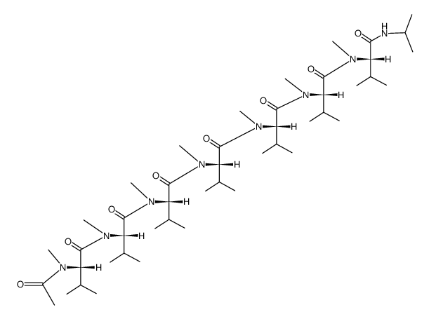 Ac-[L-(αMe)Val]7-NHiPr Structure