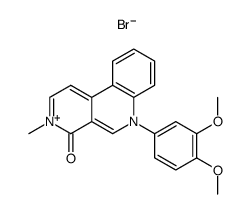 6-(3,4-Dimethoxy-phenyl)-3-methyl-4-oxo-4,6-dihydro-benzo[c][2,7]naphthyridin-3-ium; bromide Structure