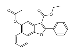 5-acetoxy-2-phenylnaphtho[1,2-b]furan-3-carboxylic acid ethyl ester Structure