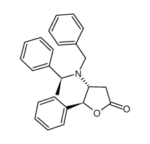 (4R,5S,αS)-4-[N-benzyl-N-(α-methylbenzyl)amino]-5-phenyltetrahydro-2-furanone Structure