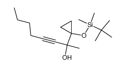 2-(1-((tert-butyldimethylsilyl)oxy)cyclopropyl)oct-3-yn-2-ol结构式