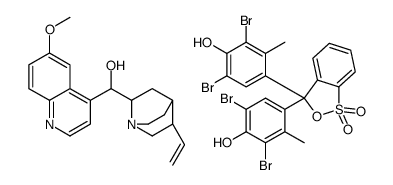 2,6-dibromo-4-[3-(3,5-dibromo-4-hydroxy-2-methylphenyl)-1,1-dioxo-2,1λ6-benzoxathiol-3-yl]-3-methylphenol,(5-ethenyl-1-azabicyclo[2.2.2]octan-2-yl)-(6-methoxyquinolin-4-yl)methanol结构式