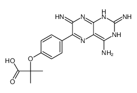 2-methyl-2-[4-(2,4,7-triaminopteridin-6-yl)phenoxy]propanoic acid Structure