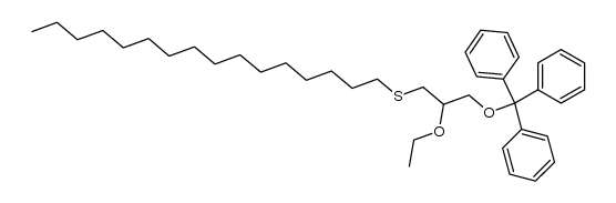 (+/-)-1-S-hexadecyl-2-O-ethyl-3-O-tritylthioglycerol结构式