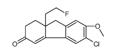 6-氯-9a-(2-氟乙基)-1,2,9,9a-四氢-7-甲氧基-3H-芴-3-酮结构式