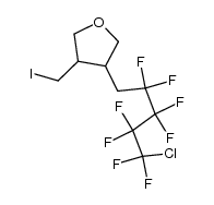 3-(5-chloro-2,2,3,3,4,4,5,5-octafluoropentyl)-4-(iodomethyl)tetrahydrofuran结构式