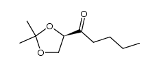 (2R)-1,2-O-isopropylidene-3-oxoheptan-1,2-diol结构式