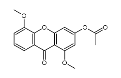 3-acetoxy-1,5-dimethoxyxanthone结构式