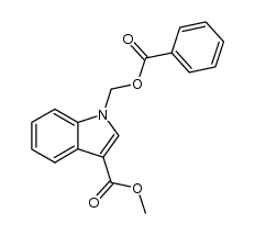 methyl 1-((benzoyloxy)methyl)-1H-indole-3-carboxylate结构式
