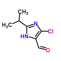 4-Chloro-2-isopropyl-1H-imidazole-5-carbaldehyde结构式