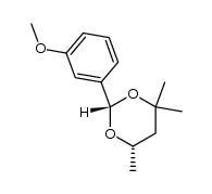 (2S,6S)-2-(3-methoxyphenyl)-4,4,6-trimethyl-1,3-dioxane结构式