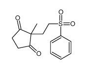 2-[2-(benzenesulfonyl)ethyl]-2-methylcyclopentane-1,3-dione Structure