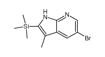 5-bromo-3-methyl-2-(trimethylsilyl)-1H-pyrrolo[2,3-b]pyridine结构式