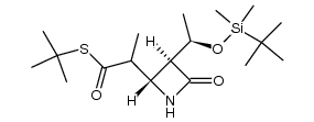 2-{3-[1-(tert-butyldimethylsilyloxy)ethyl]-4-oxoazetidin-2-yl}thiopropionic acid tert-butyl ester结构式