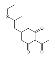 2-acetyl-5-(2-ethylsulfanylpropyl)cyclohexane-1,3-dione Structure
