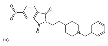 2-[2-(1-benzylpiperidin-4-yl)ethyl]-5-nitroisoindole-1,3-dione,hydrochloride Structure