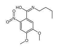 N-butyl-4,5-dimethoxy-2-nitrobenzamide结构式