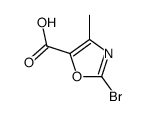 2-bromo-4-methyl-1,3-oxazole-5-carboxylic acid结构式