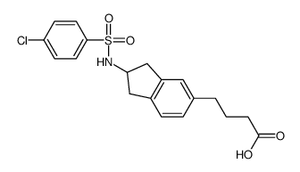 4-[2-[(4-chlorophenyl)sulfonylamino]-2,3-dihydro-1H-inden-5-yl]butanoic acid Structure