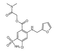 N,N-dimethylaminocarbonylmethyl 5-aminosulfonyl-4-chloro-2-[(2-furanylmethyl)amino]benzoate Structure