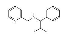 2-methyl-1-phenyl-N-(pyridin-2-ylmethyl)propan-1-amine结构式