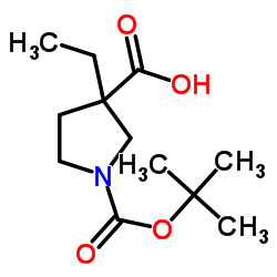1-tert-butyl 3-ethyl pyrrolidine-1,3-dicarboxylate structure