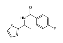 4-fluoro-N-(1-thiophen-2-ylethyl)benzamide结构式