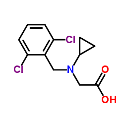 N-Cyclopropyl-N-(2,6-dichlorobenzyl)glycine结构式
