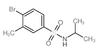 N-异丙基-4-溴-3-甲基苯磺酰胺结构式
