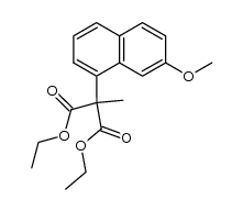 diethyl α-[8-(2-methoxynaphthyl)]-α-methylmalonate结构式