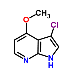 3-Chloro-4-methoxy-1H-pyrrolo[2,3-b]pyridine结构式