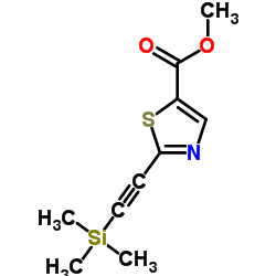 Methyl 2-[(trimethylsilyl)ethynyl]-1,3-thiazole-5-carboxylate结构式