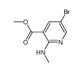 Methyl 5-bromo-2-(methylamino)-pyridine-3-carboxylate结构式