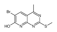 6-BROMO-4-METHYL-2-(METHYLSULFANYL)-7H,8H-PYRIDO[2,3-D]PYRIMIDIN-7-ONE结构式