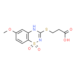 3-[(6-Methoxy-2H-1,2,4-benzothiadiazine 1,1-dioxide)-3-ylthio]propanoic acid picture