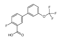 2-Fluoro-5-(3-trifluoromethoxyphenyl)benzoic acid Structure