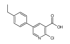 2-chloro-5-(4-ethylphenyl)pyridine-3-carboxylic acid Structure