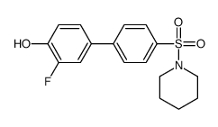 2-fluoro-4-(4-piperidin-1-ylsulfonylphenyl)phenol结构式