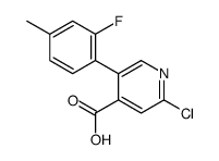 2-chloro-5-(2-fluoro-4-methylphenyl)pyridine-4-carboxylic acid结构式