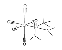 bis(dimethylamino)-t-butylphosphine(pentacarbonyl)chromium(0)结构式