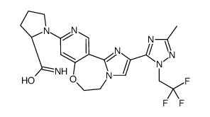 (S)-1-(2-(3-methyl-1-(2,2,2-trifluoroethyl)-1H-1,2,4-triazol-5-yl)-5,6-dihydroimidazo[1,2-d]pyrido[3,4-f][1,4]oxazepin-9-yl)pyrrolidine-2-carboxamide picture