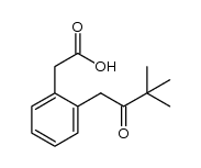 2-[2-(3,3-dimethyl-2-oxobutyl)phenyl]acetic acid Structure