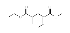 ethyl 4-methoxycarbonyl-2-methylhex-4-enoate结构式