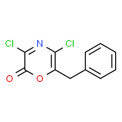 2H-1,4-Oxazin-2-one,3,5-dichloro-6-(phenylmethyl)-结构式