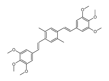 1,4-dimethyl-2,5-bis[2-(3,4,5-trimethoxyphenyl)ethenyl]benzene结构式