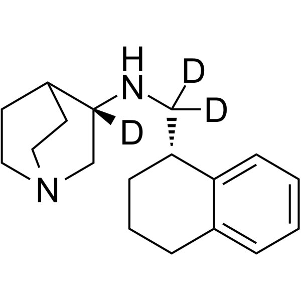 (3S)-N-[[(1S)-1,2,3,4-Tetrahydro-1-naphthalenyl]methyl]-1-azabicyclo[2.2.2]octan-3-amine-d3 Structure